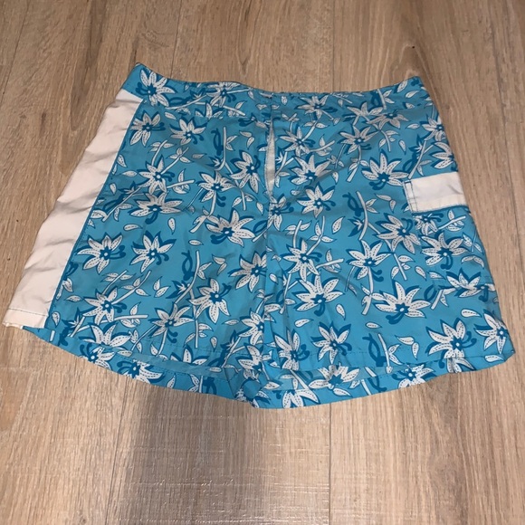 star ride Bottoms Star Ride Blue Floral Hawaiian Print Board Shorts